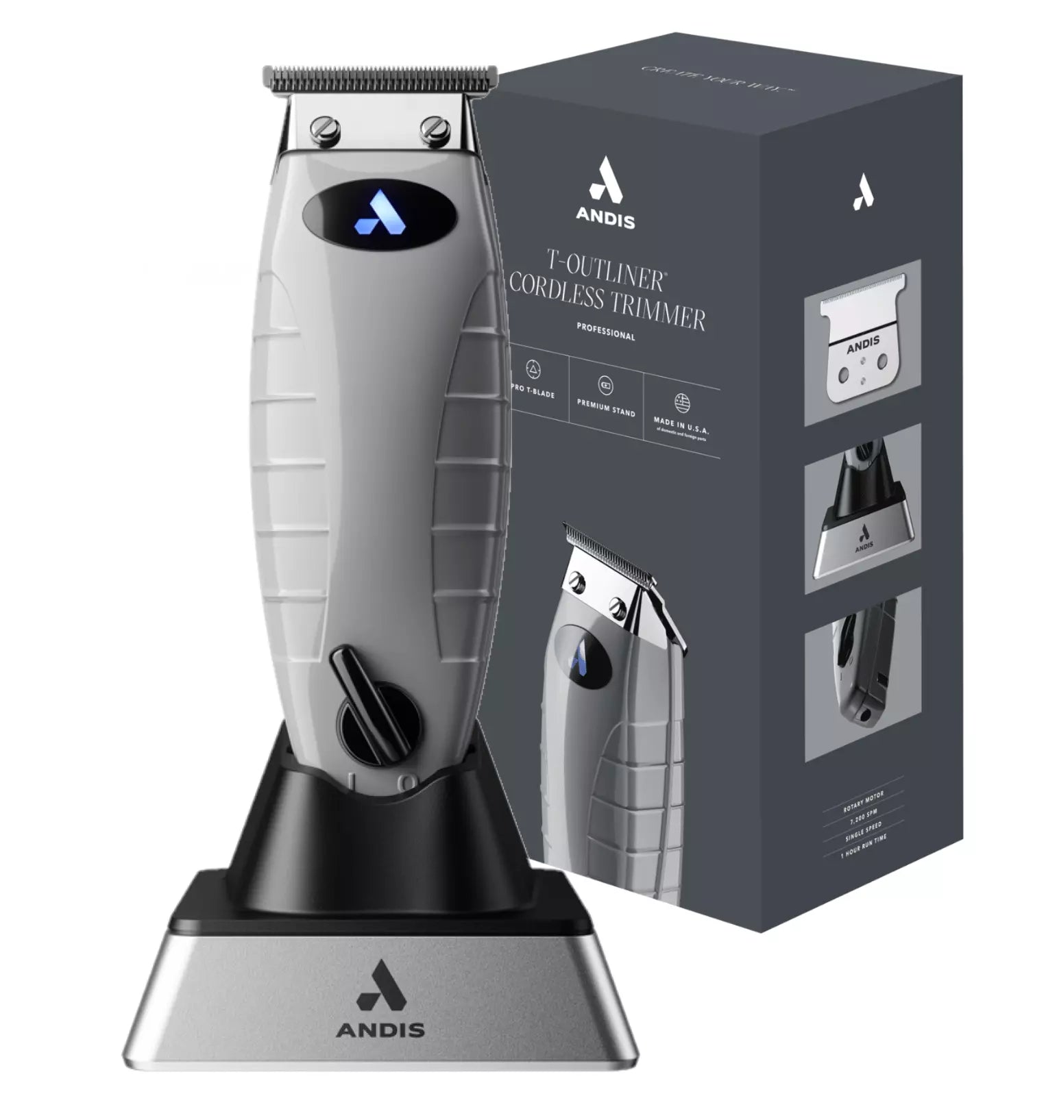Andis Cordless T-Outliner Li Trimmer Dual Voltage Professional 