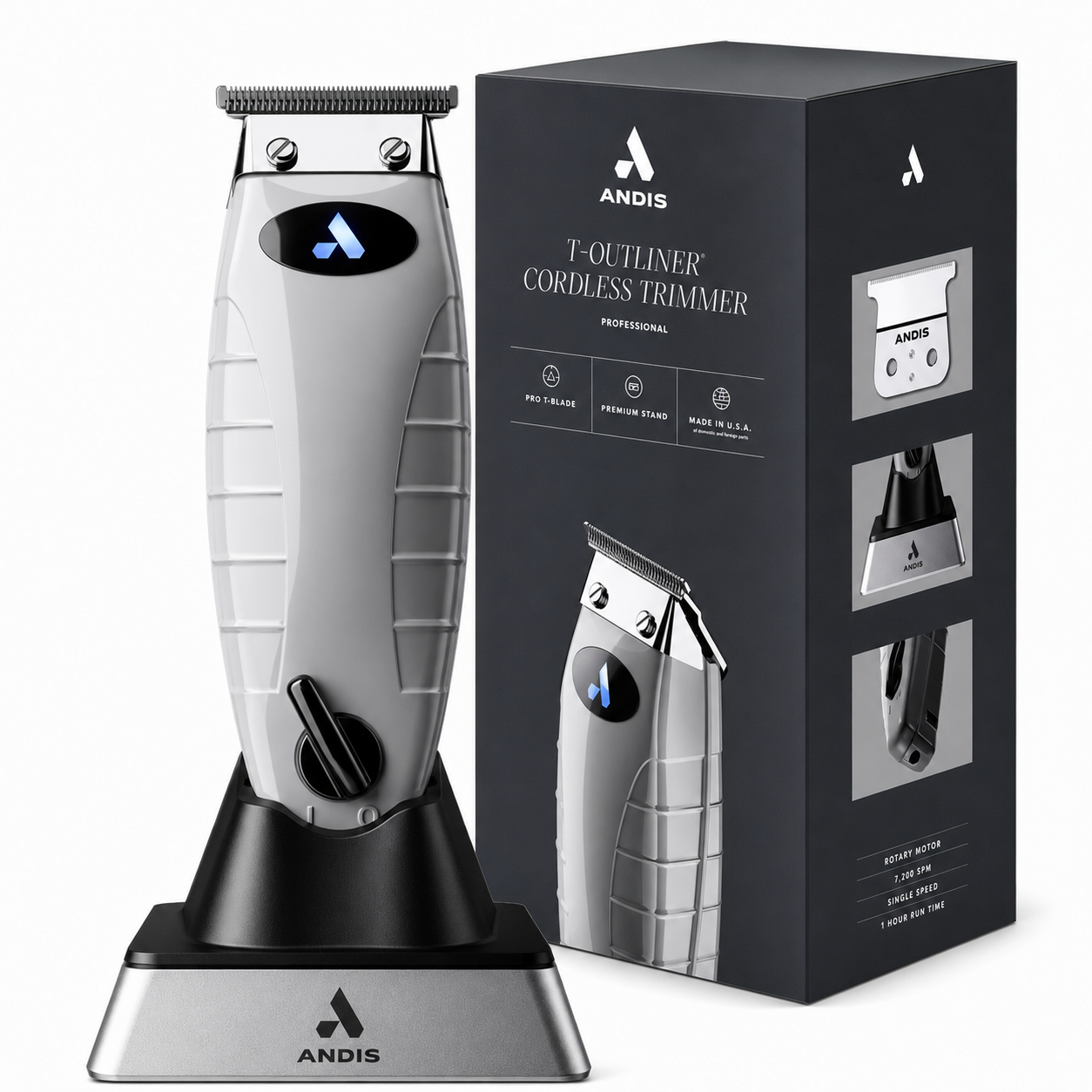 andis T-OUTLINER CORDLESS 本体 充電スタンド付き Andis Cordless T-Outliner Li Trimmer Dual Voltage Professional
