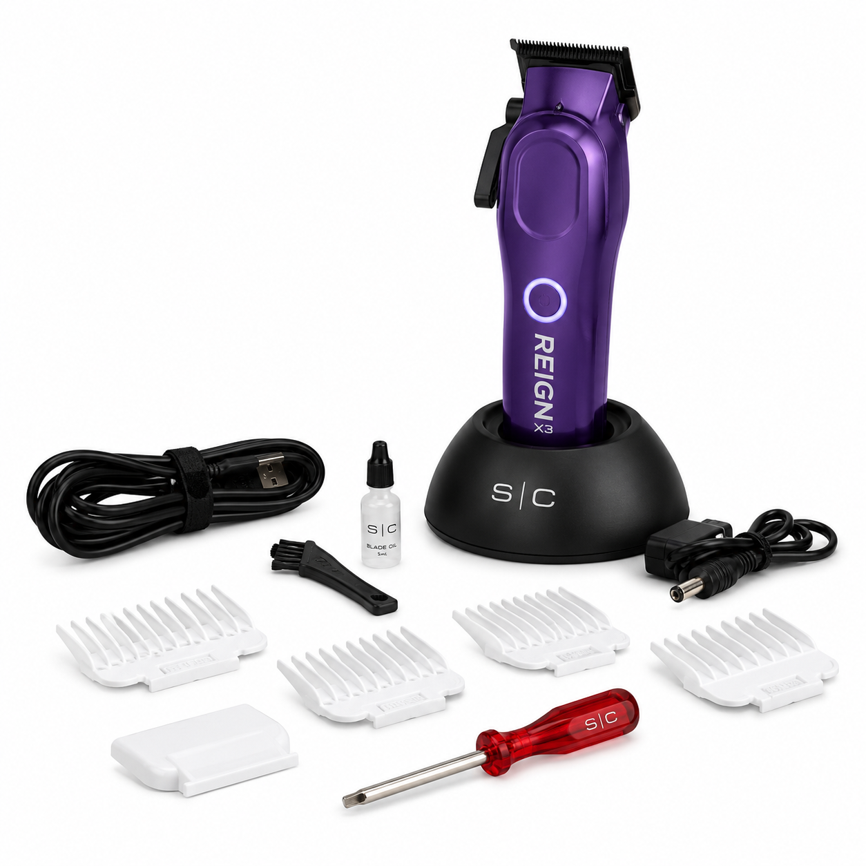 StyleCraft Reign EON Digital Brushless Motor Cordless Clipper Purple SC620P
