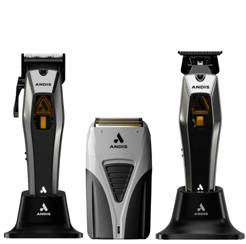 Andis ProFoil Lithium Plus + RECON Trimmer & Profoil Shaver & RECON Clipper Plus Barber Combo Kit 17255 + 562697 + 562257