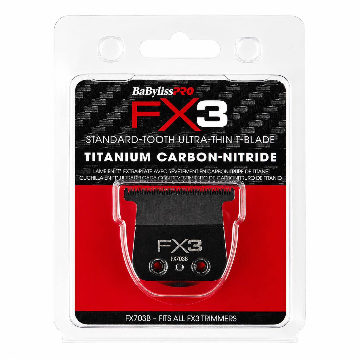 BaBylissPRO FX3 Matte Black 4-Piece Set  T-Blade – Clipper FXX3CB + Trimmer FXX3TB + Shaver FXX3SB + FX703B
