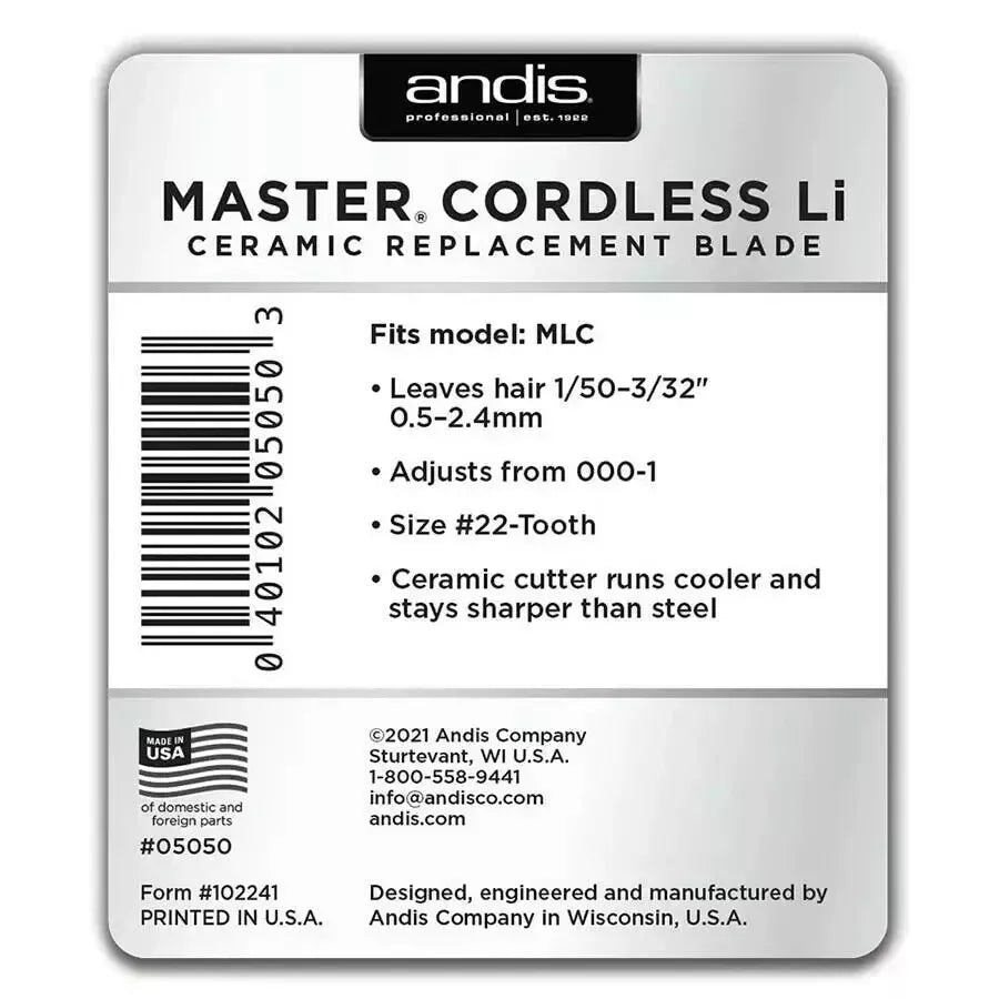 Andis Master Cordless Replacement Blade #22 Tooth – Fits MLC Model – OEM #05050 – NEW