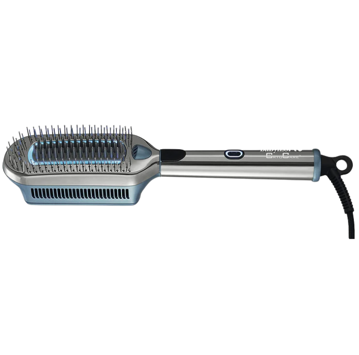 BaBylissPRO CryoCare ColdBrush BNTCB1UC – Dual Voltage Icy Cool Hair Brush for Smoother, Shinier, Frizz-Free Hair