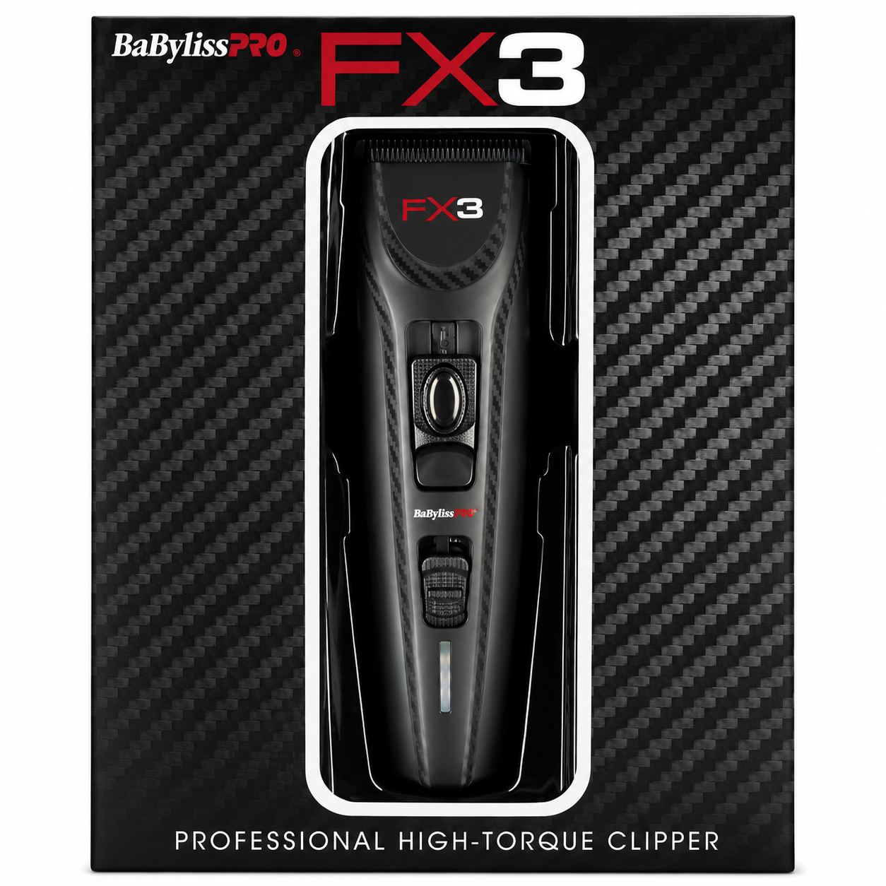 BaBylissPRO FX3 Matte Black 4-Piece Set  T-Blade – Clipper FXX3CB + Trimmer FXX3TB + Shaver FXX3SB + FX703B