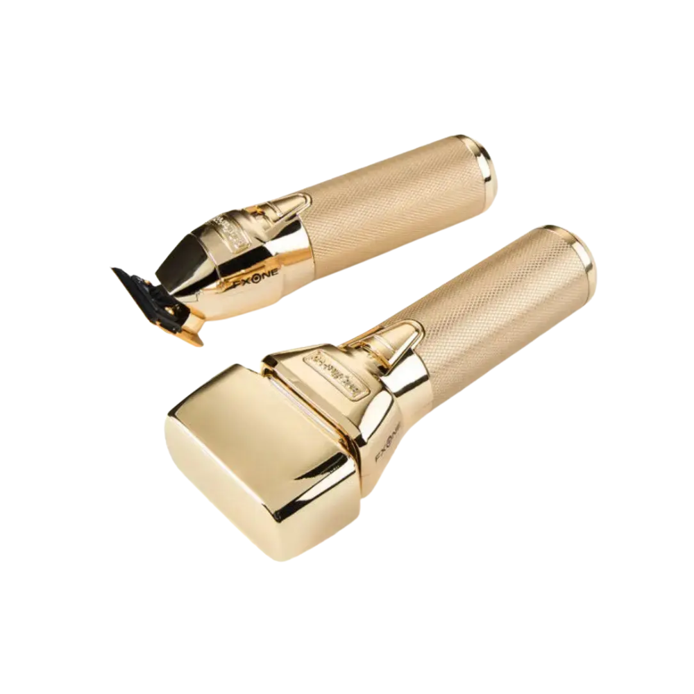 BaBylissPRO FXONE GoldFX Trimmer & Foil Shaver Bundle w/ Dual Battery Charger FX1FSTGTO