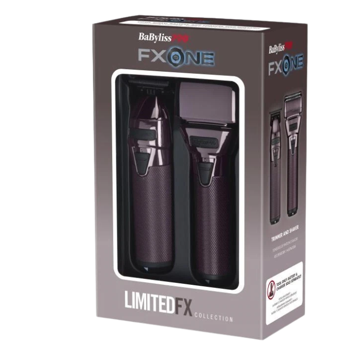 BaBylissPRO FXONE Nightfall Trimmer & Foil Shaver Set Cordless Barber Kit FX1FSTPTO 