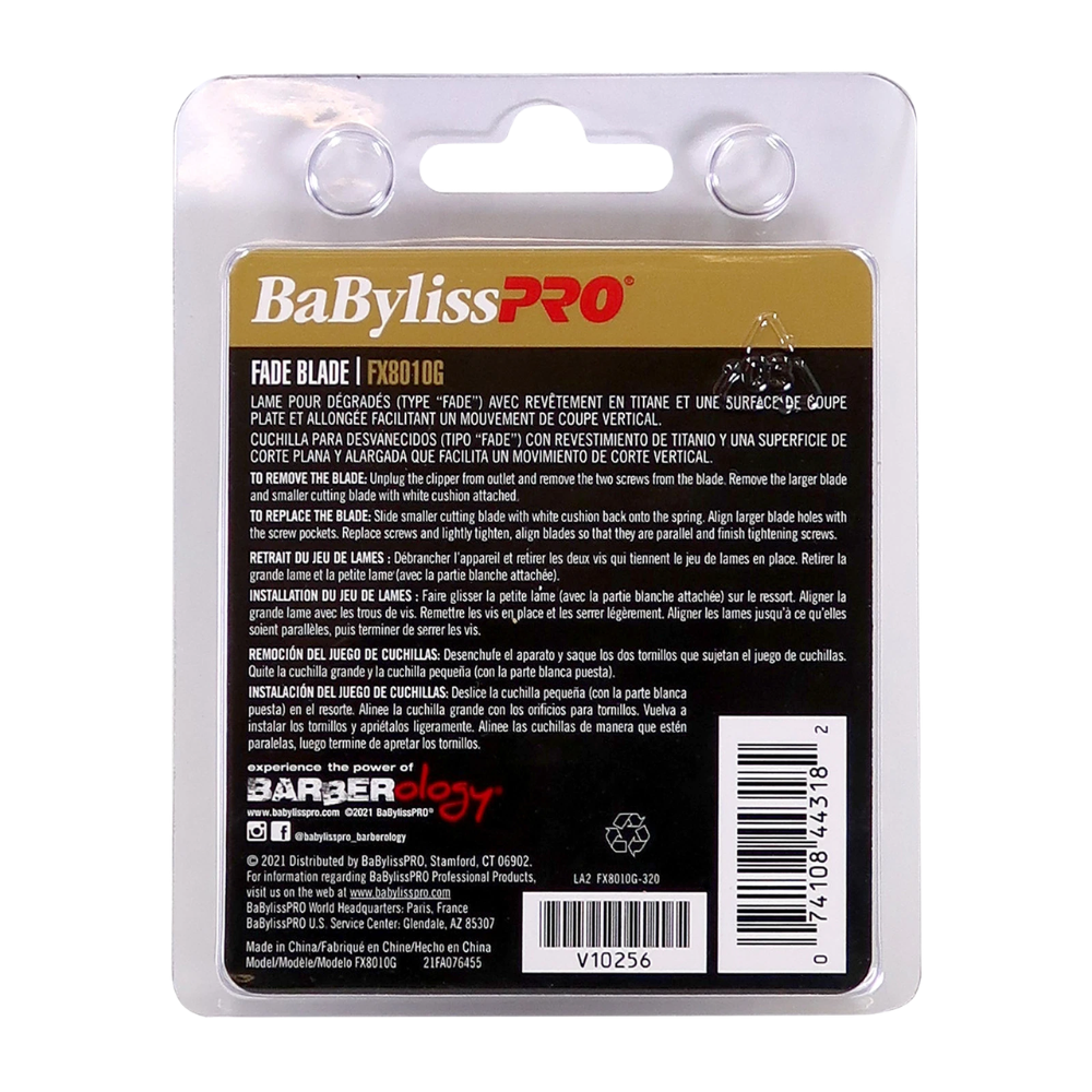 BaBylissPRO Gold Titanium Fade Clipper Blade FX8010G
