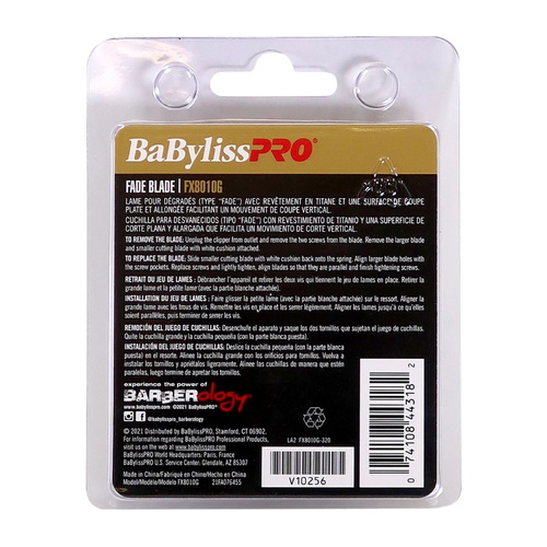 BaBylissPRO Gold Titanium Fade Clipper Blade FX8010G