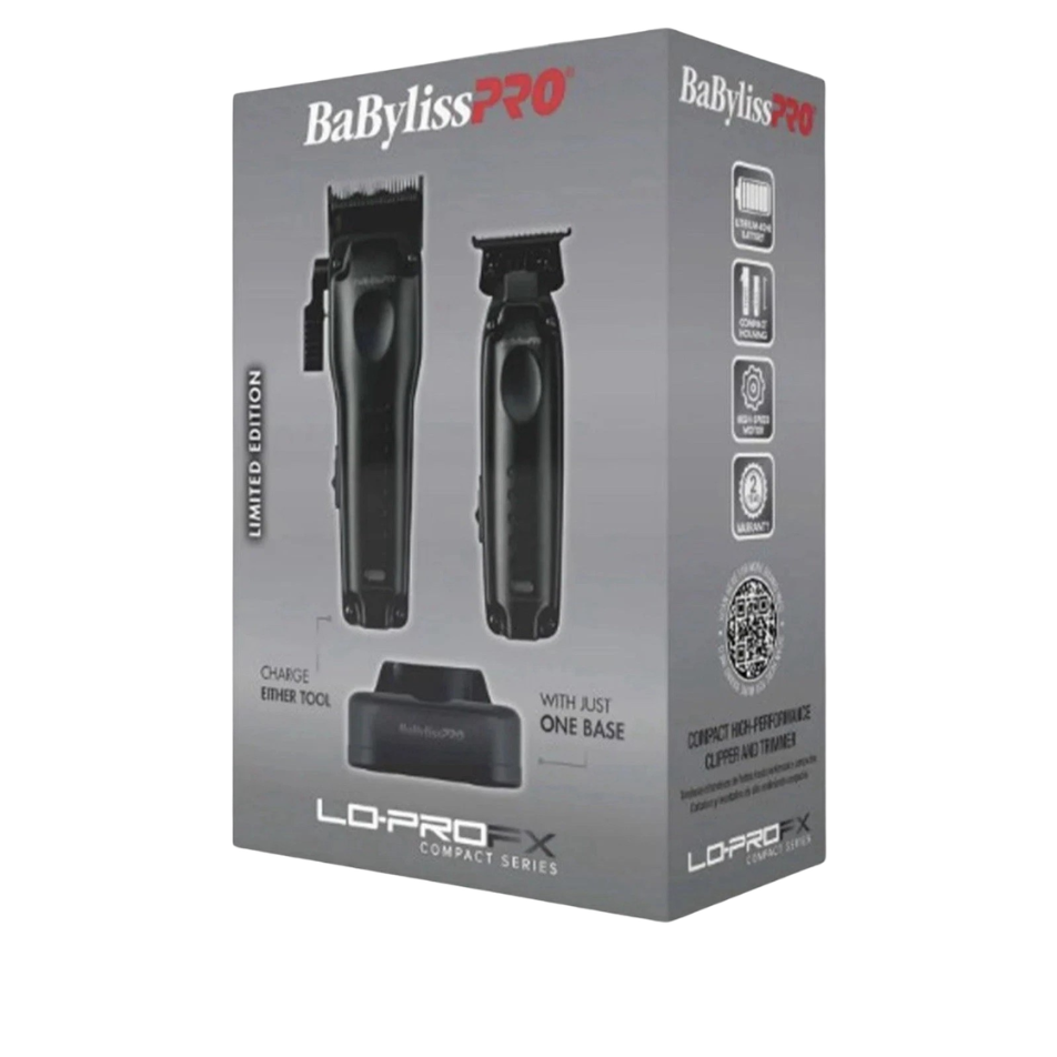 BaBylissPRO LO-PROFX High Performance Compact Clipper & Trimmer Set FX8272PKMB