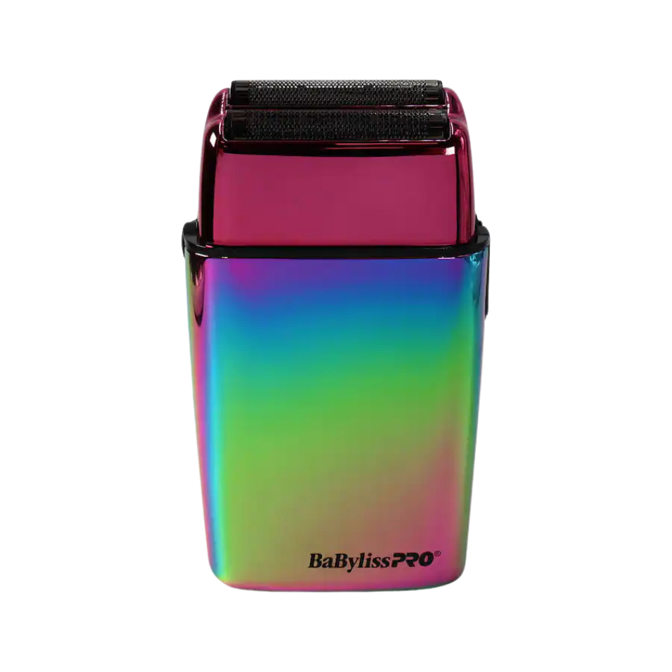 BaBylissPRO LimitedFX Iridescent Trimmer & Double-Foil Shaver Combo FXDUOFS2TRB – Professional Grooming Set