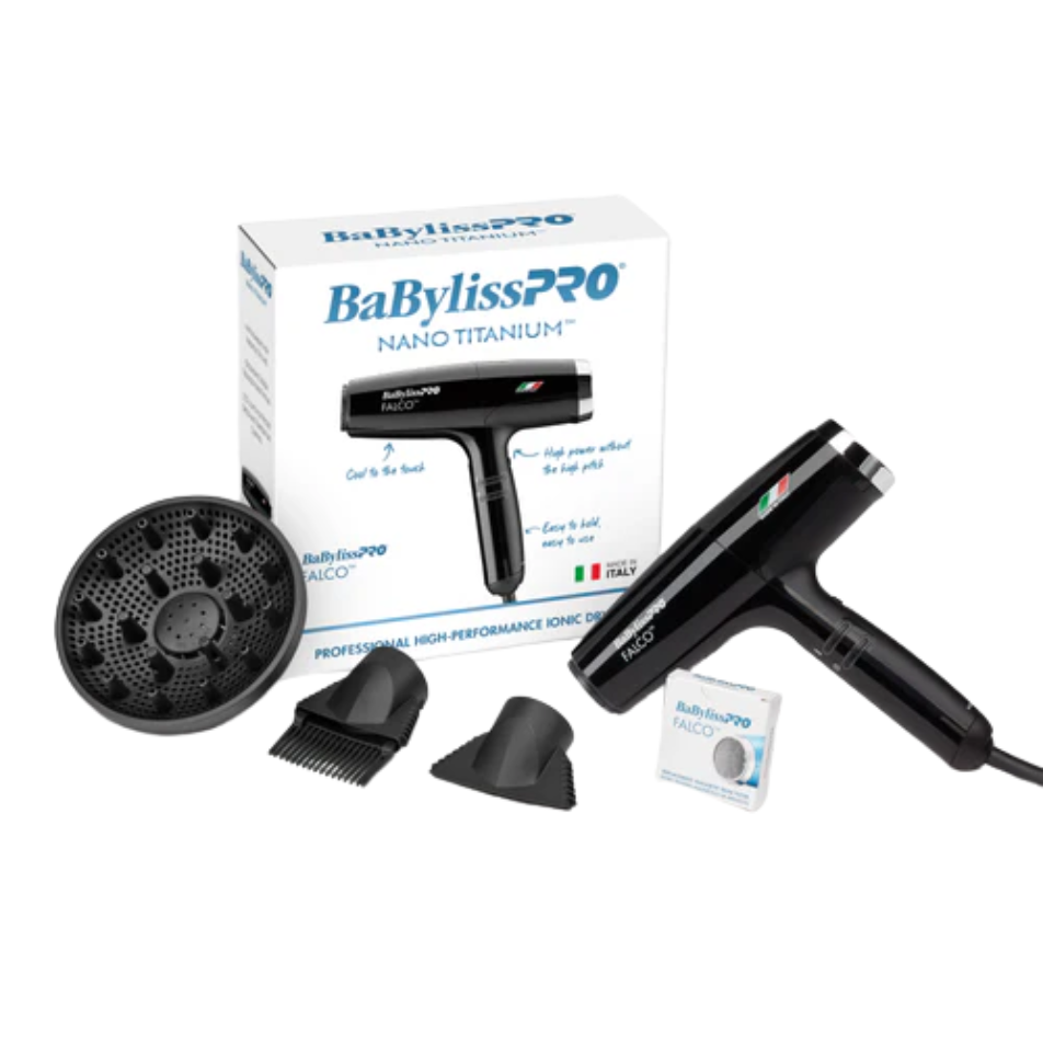 BaBylissPRO Nano Titanium™ Professional Italian High-Speed Falco Hair Dryer BNT8550