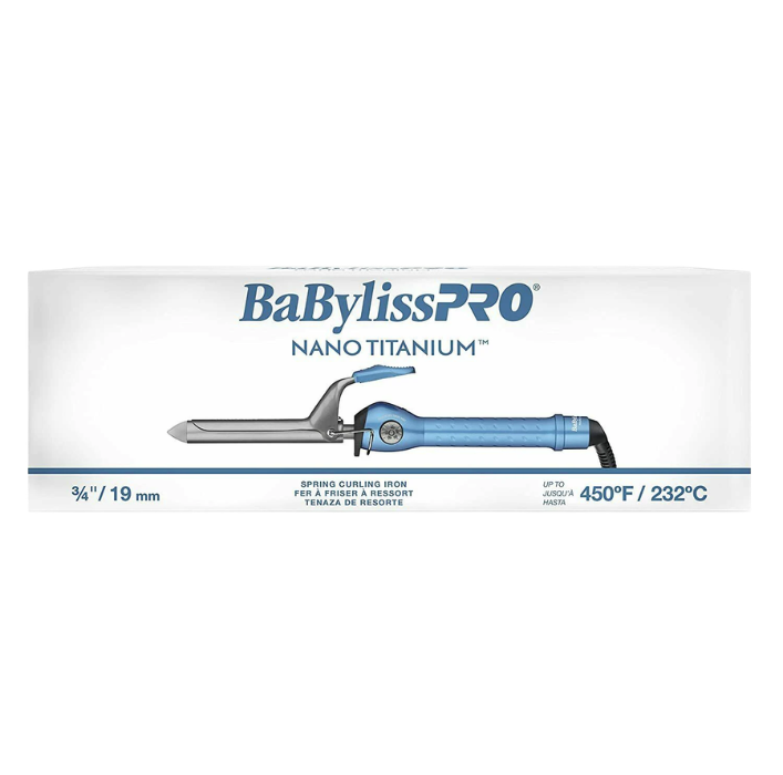 BaBylissPRO Nano Titanium ¾" Spring Curling Iron BNT75S