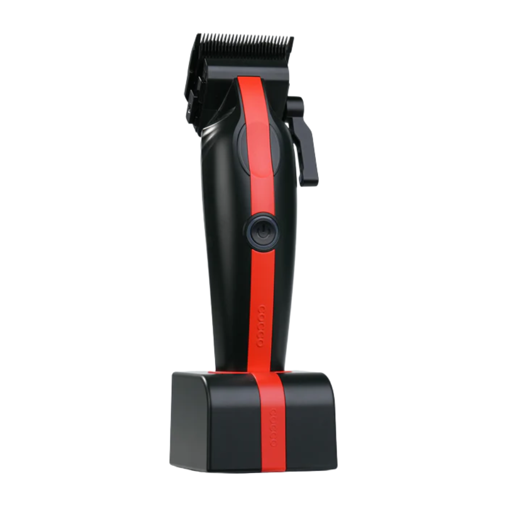 COCCO VELOCE LITE CLIPPER Black/Professional Lightweight Cordless Hair Clipper Red stripe Clip