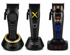 StyleCraft Instinct Clipper Combo Bundle Professional Cordless Hair Clippers SC607M + SC614B + SC608M