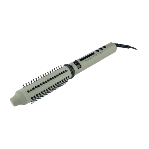 StyleCraft Sage 2-in-1 Retractable Styling Brush & 1.25" Ceramic Curling Wand SC716GR