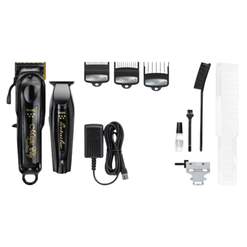 Wahl Cordless Barber Combo: Magic Clip Clipper & Detailer Li Trimmer 3025397 – Professional Hair Cutting Kit