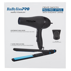 BaBylissPRO BNTPPMB415 Nano Titanium Lightweight Ionic Dryer & 1" Ultra‑Thin Flat Iron Set – Matte Black