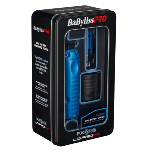 BaBylissPRO FXOne Lo-Pro FX Limited Edition Black & Blue High Performance Low Profile Trimmer w/ Interchangeable Lithium Battery Pack (FX729BL)