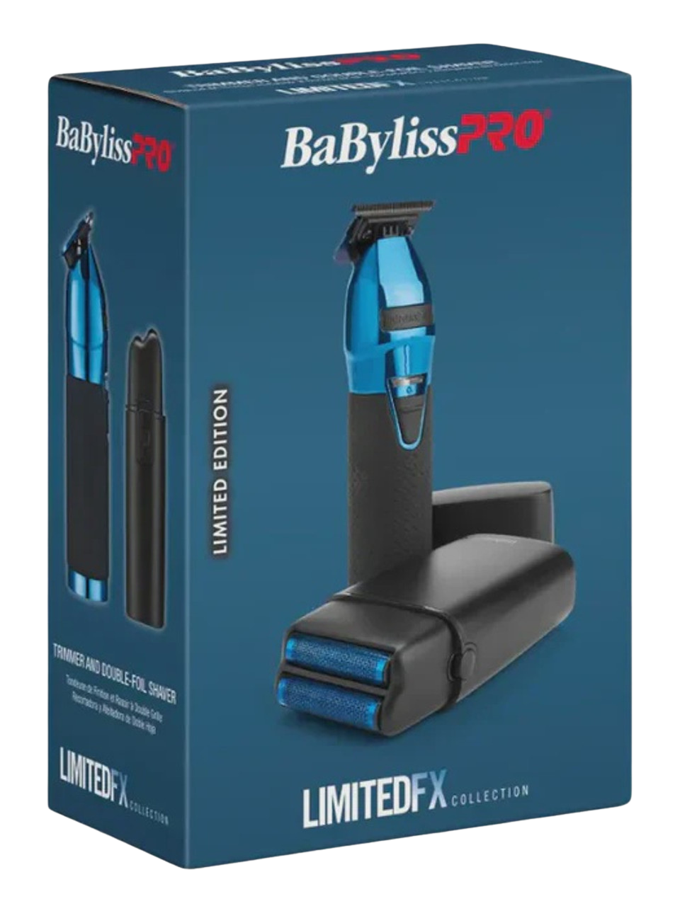BaBylissPRO LimitedFX Black & Blue Trimmer & Foil Shaver FXDUOFS2TBL ...