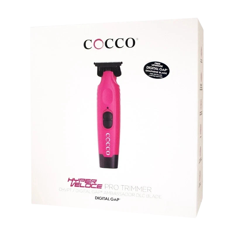 Cocco Hyper Veloce Pro Trimmer – Pink | High-Torque Brushless, Digital Gap DLC