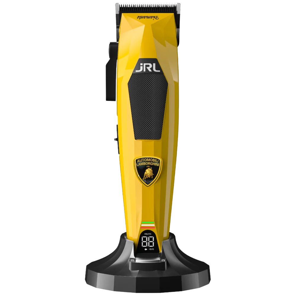 JRL x Lamborghini Diamante Yellow Combo Set (DI2025Y) – Clipper & Trimmer with LED, Dual-Speed & Reset-IQ Charging