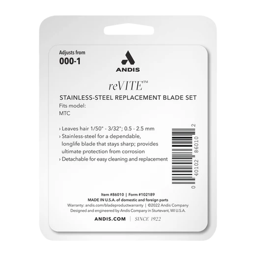Andis reVITE Stainless Steel Replacement Taper Blade Fits reVITE Clipper 86010