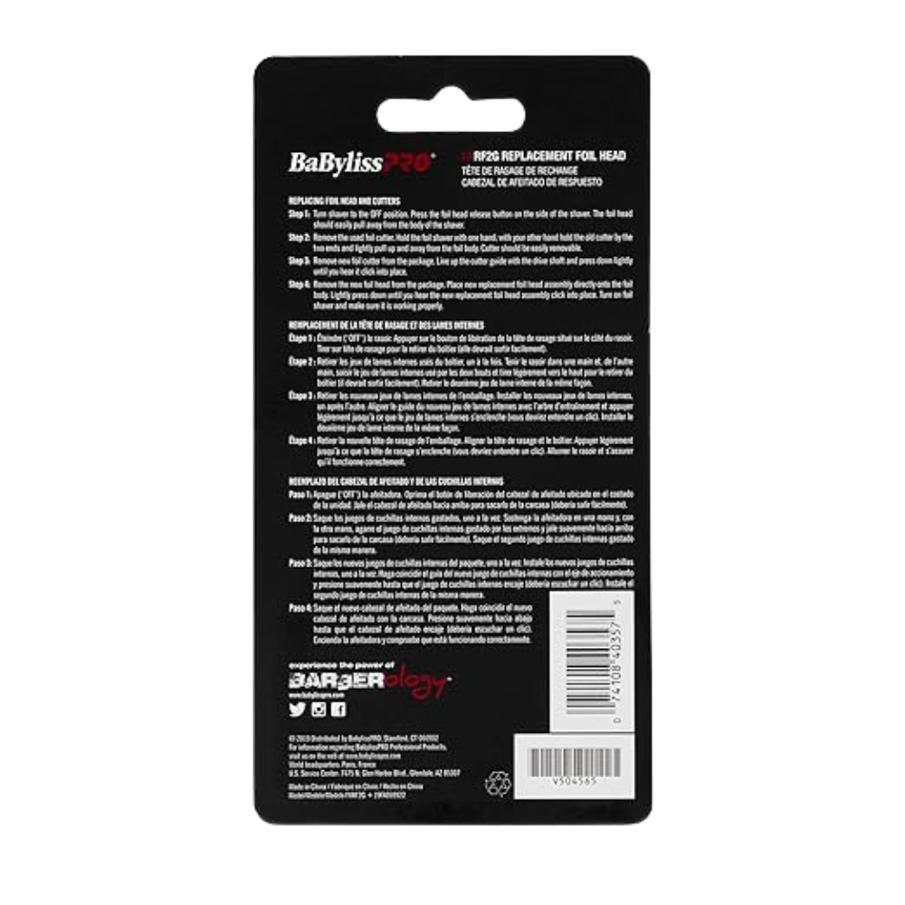 BaBylissPRO FOILFX02 Replacement Foil & Cutter FXRF2G – Compatible with FOILFX02 Shaver