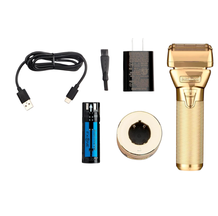 BaBylissPRO Gold Double Foil Shaver FXONE Professional Cordless Barber Shaver FX79FSG