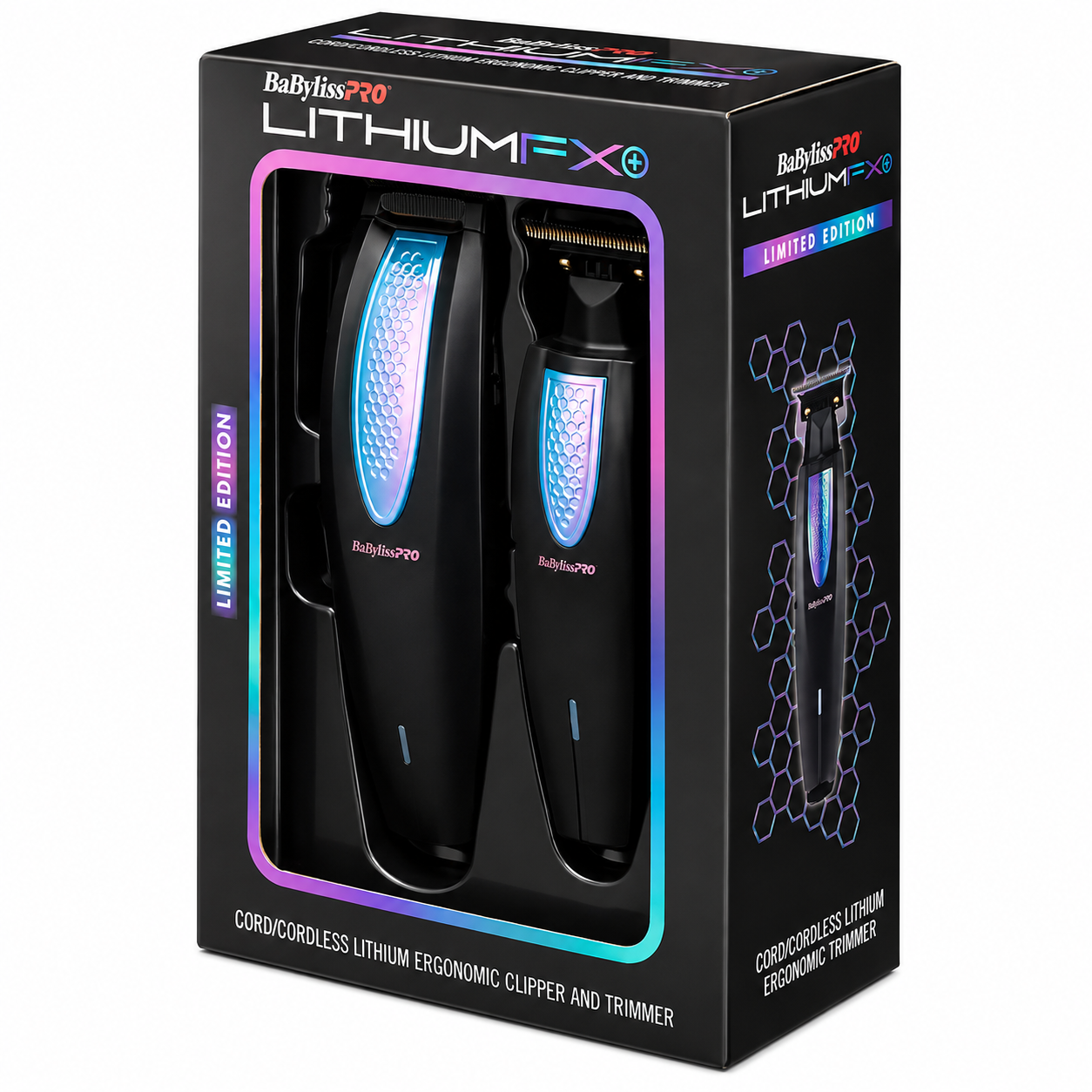 BaBylissPRO LithiumFX+ Limited Edition Iridescent Clipper & Trimmer Combo FX73HOLPKRB