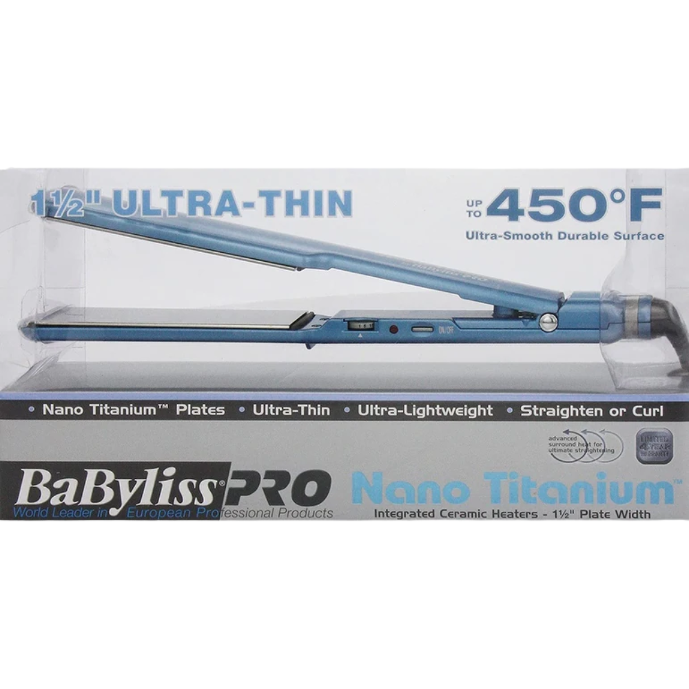BaBylissPRO Nano Titanium 1.5” Ionic Flat Iron BABNT3073TN
