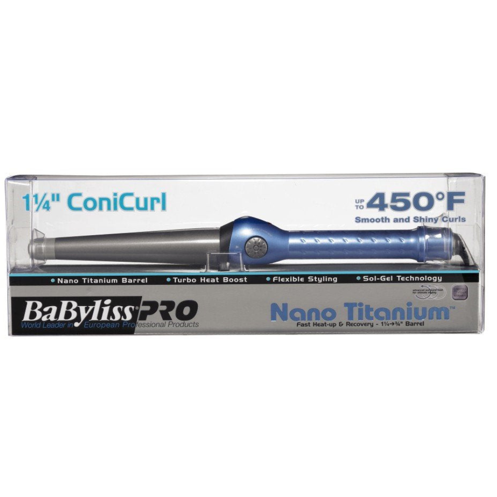 BaBylissPRO Nano Titanium Conicurl Iron 1.5" Curling Wand BABNT125TBN