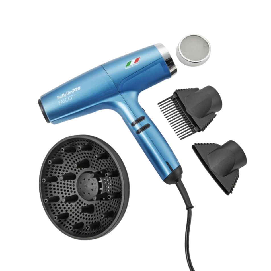 Babyliss Pro Nano Titanium Professional Italian High-Speed Falco Dryer Blue BNT8550
