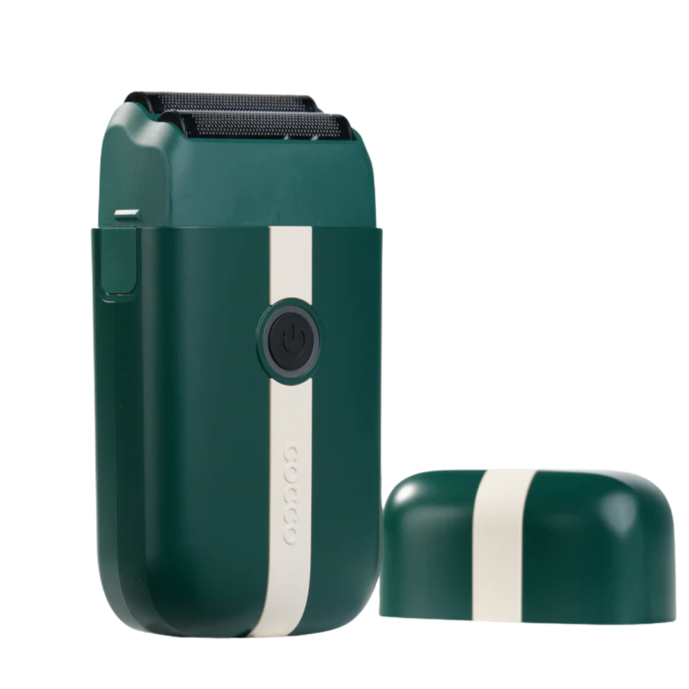 Cocco Veloce Lite Shaver (Green/White Stripe) Professional Foil Shaver 7000 RPM DC Motor