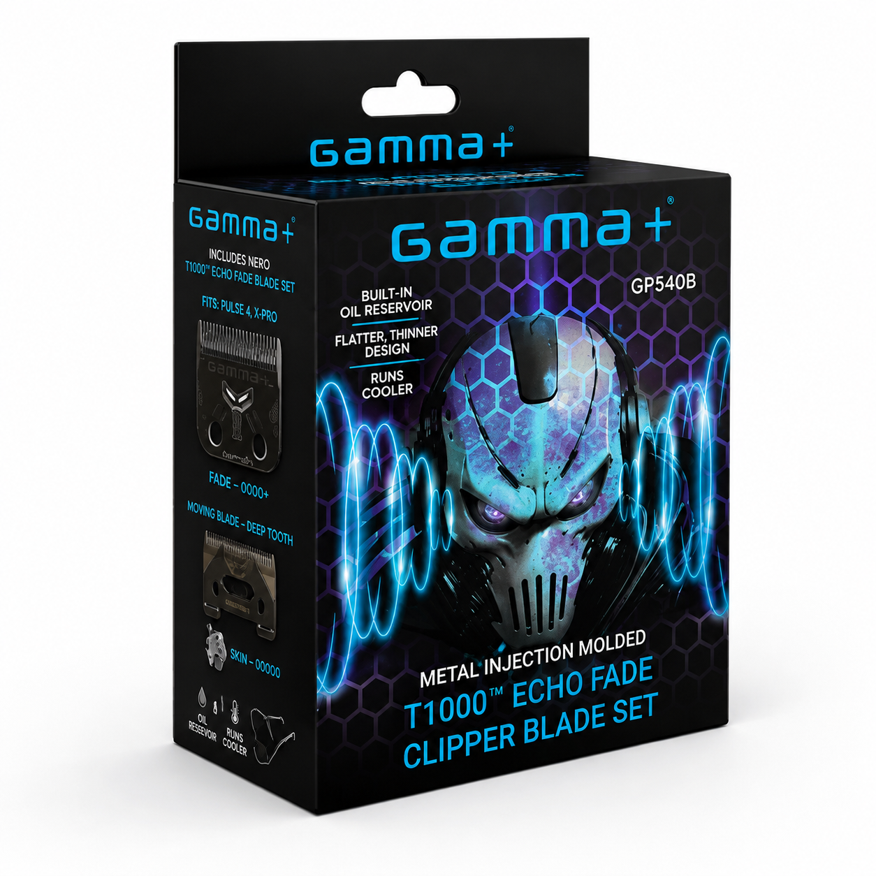 Gamma+ T1000 Echo Fade Blade & Shallow 2.0 Clipper Blade Set #GP540B