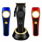 StyleCraft Instinct Professional Barber Bundle Clipper, Trimmer & Metal Double Foil Shaver SC607M + SC407M + SC807B