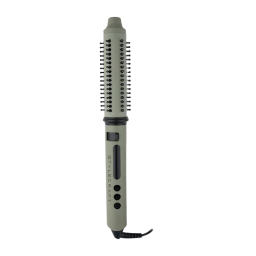 StyleCraft Sage 2-in-1 Retractable Styling Brush & 1.25" Ceramic Curling Wand SC716GR