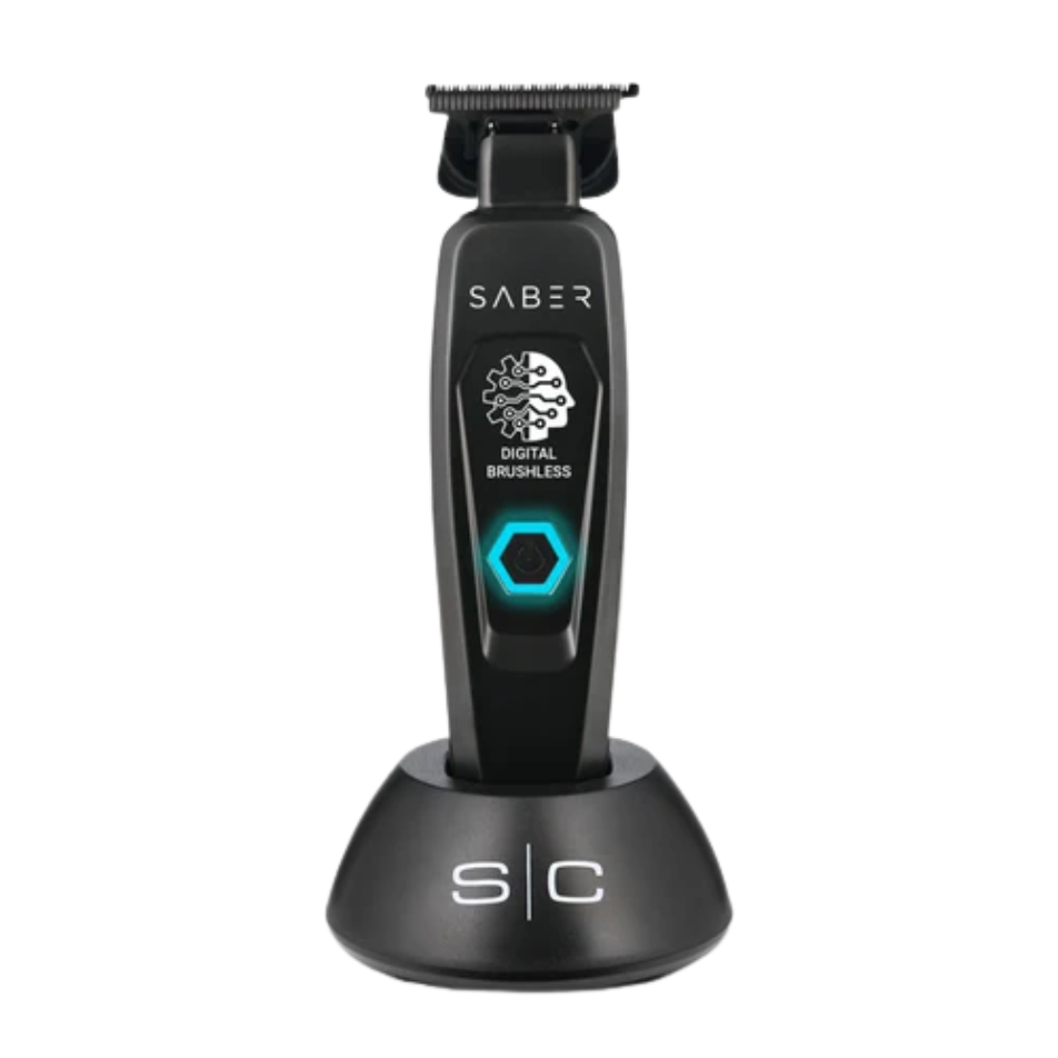Wahl Cordless Senior Clipper + StyleCraft Black Saber Trimmer + StyleCraft Instinct Metal Double Foil Shaver SC807B+SC403B+8504-308