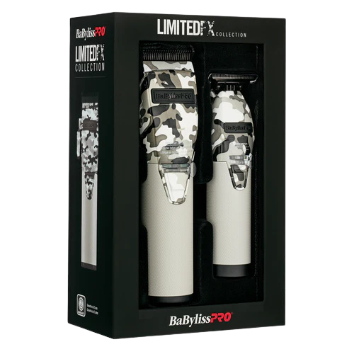 BaBylissPRO LimitedFX Camo Metal Lithium Clipper & Trimmer Set FXHOLPK2CAM