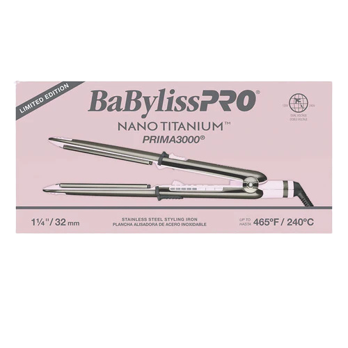 BaBylissPRO Prima 3000 Limited Edition Nano Titanium Flat Iron – Pink (BNT3000TPK)