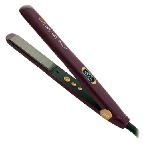 CHI Deep Brilliance 1″ Titanium Flat Iron GFDB12 – Fast-Heating Purple Styler with Free Serum