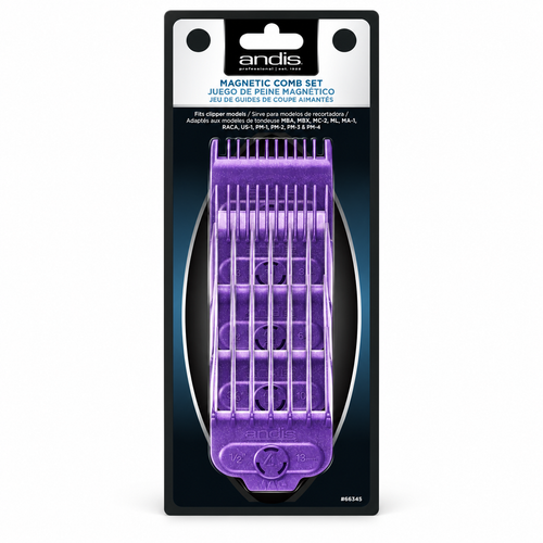Andis Single Magnetic Clipper Comb Set - 5-Piece Small Guards #66345