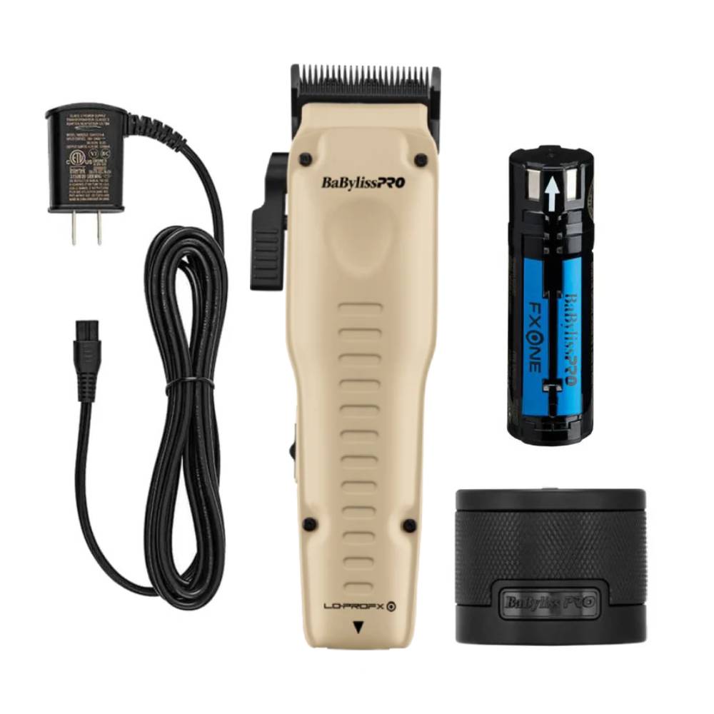 BaBylissPRO FXONE Lo-ProFX Sand Interchangeable Battery Clipper & Trimmer Combo FX829SDLT + FX729SDLT