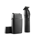 BaBylissPRO Limited Edition Matte Black Trimmer & Double Foil Shaver Combo FXDUOFS2TMB – Premium Grooming Set