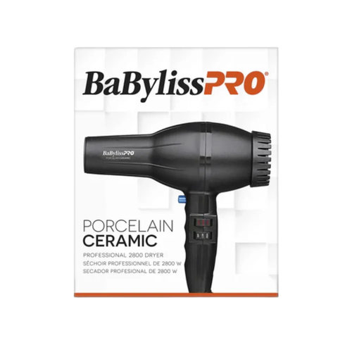 BaByliss PRO Porcelain Ceramic 2800 Dryer 2000W Salon-Quality Hair Dryer BP2800N