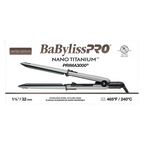 BaBylissPRO BNT3000TGY Limited Edition 1.25" Nano Titanium Prima 3000 Styling Flat Iron – Grey
