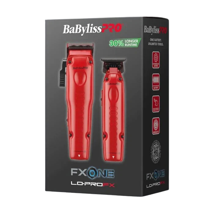 BaBylissPRO FXONE LO‑PRO Matte Red Combo (FX129MRPK)