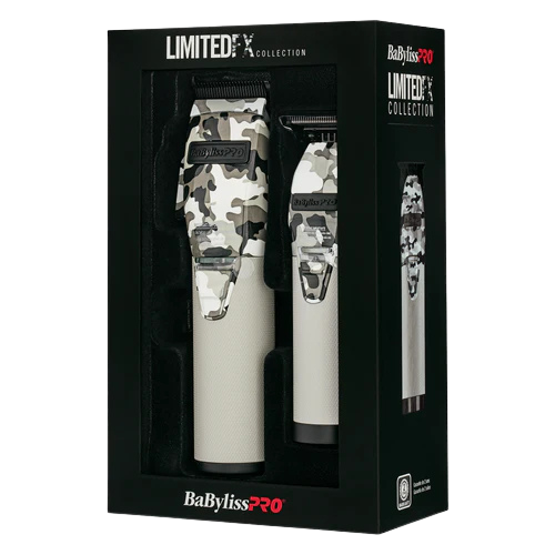 BaBylissPRO LimitedFX Camo Metal Lithium Clipper & Trimmer Set FXHOLPK2CAM