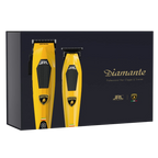 JRL x Lamborghini Diamante Yellow Combo Set (DI2025Y) – Clipper & Trimmer with LED, Dual-Speed & Reset-IQ Charging