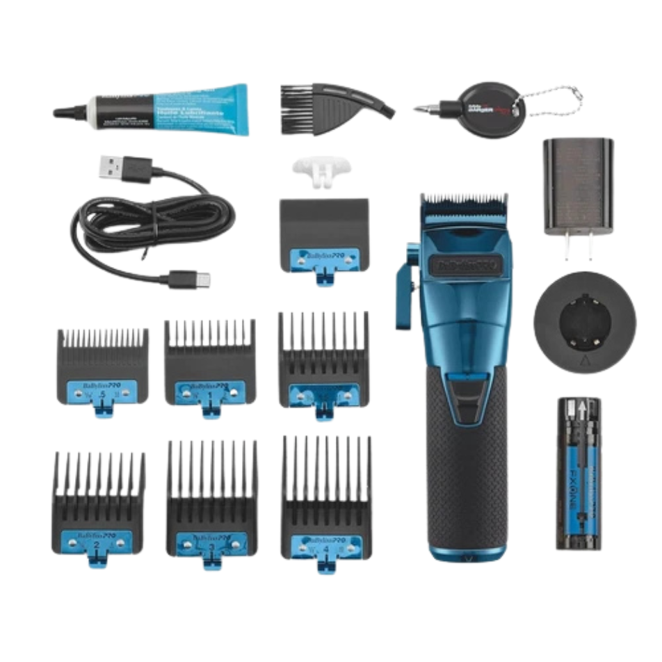BaBylissPRO FXONE BLUE Interchangeable-Battery Clipper FX899BL – Professional Cordless Clipper with Powerful Performance