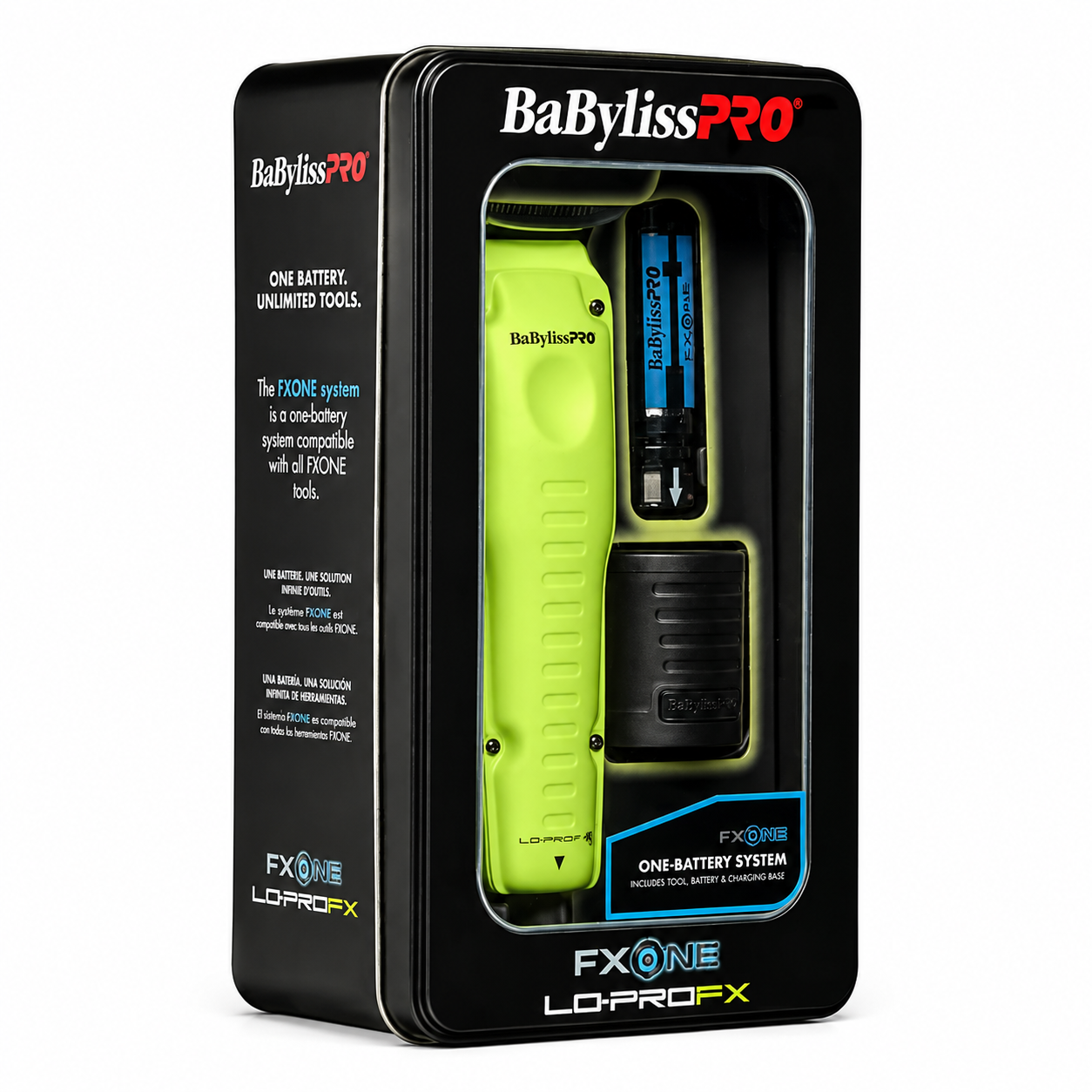 BaBylissPRO FXONE Lo-ProFX Neon Yellow Interchangeable Battery Clipper Tool Only FX829YLT